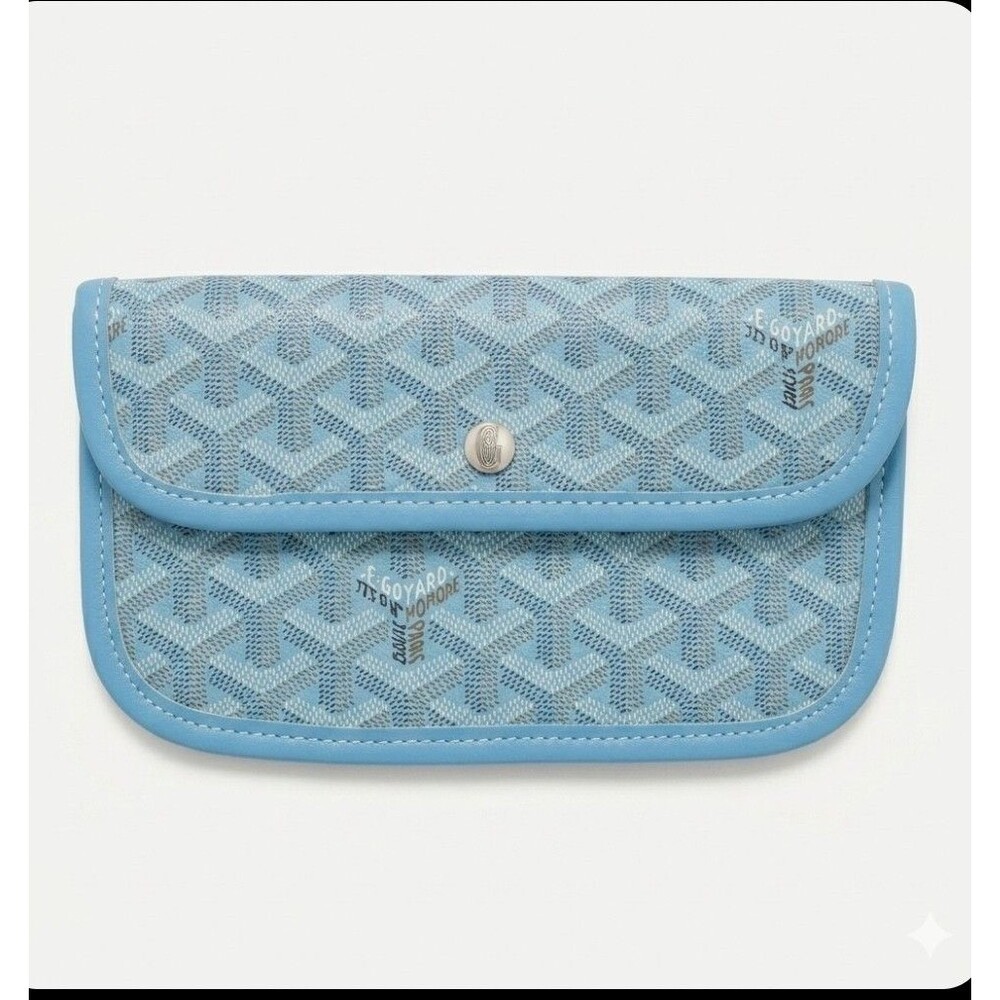 ​Authentic Goyard Blue Goyardine St. Louis PM Pouch Wallet - Sky Blue - France